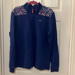 Royal Blue Vineyard Vines 3/4 zip pullover